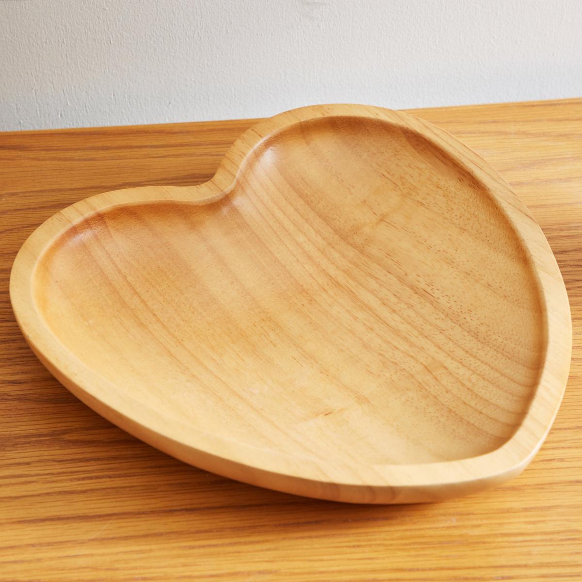 Wooden Heart Bowl Brown – image 1