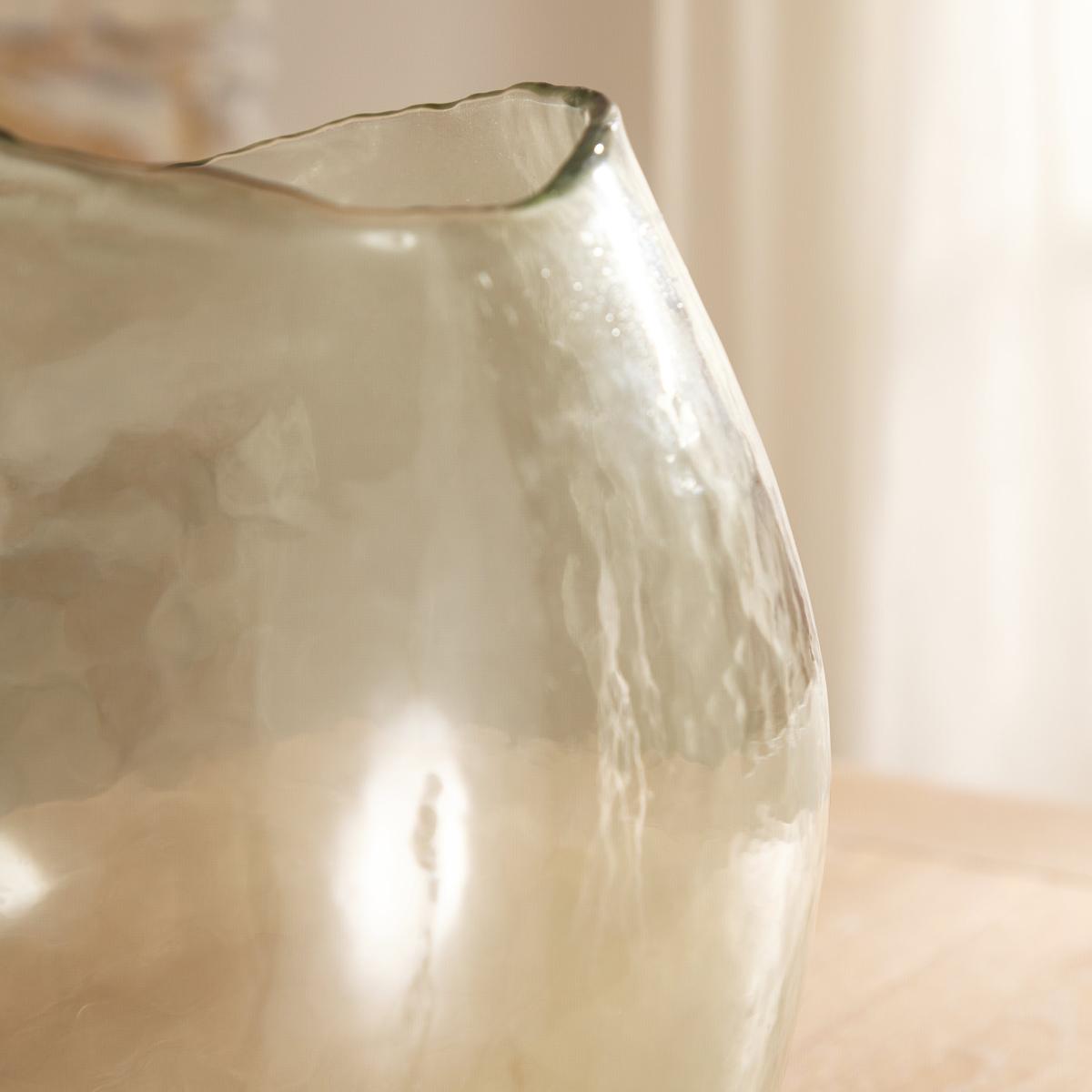 Recycled Glass Fish Bowl Vase 25cm Green – image 2