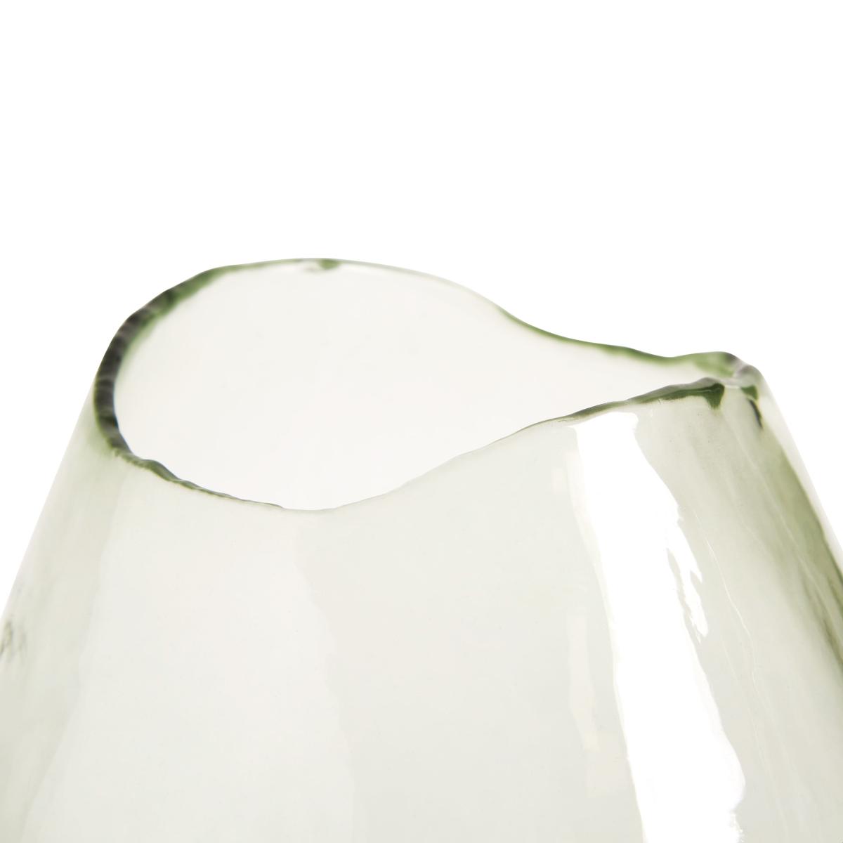 Recycled Glass Fish Bowl Vase 25cm Green – image 3