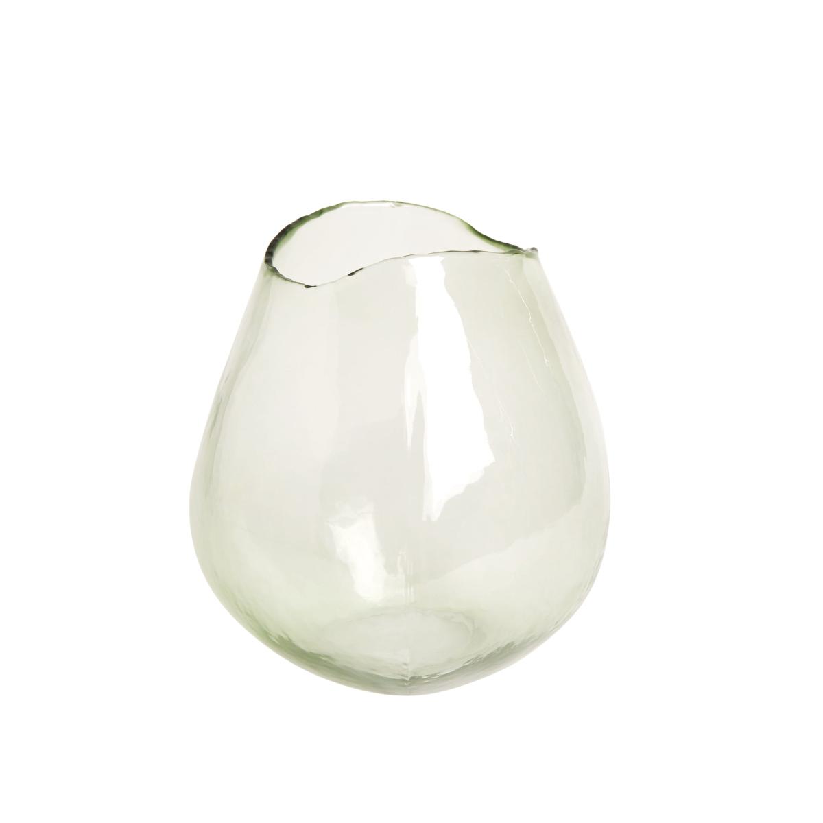 Recycled Glass Fish Bowl Vase 25cm Green – image 4