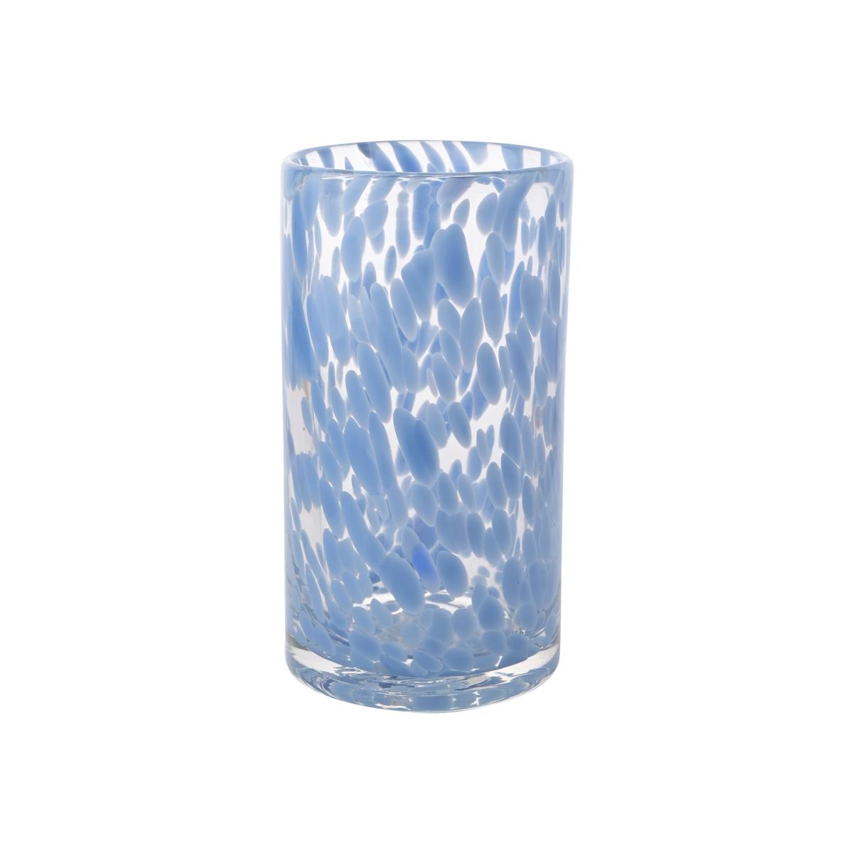 Hestia Confetti Glass Blue Vase