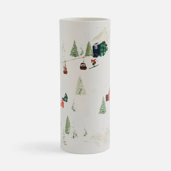 Alpine Scene Ceramic Vase – image 3