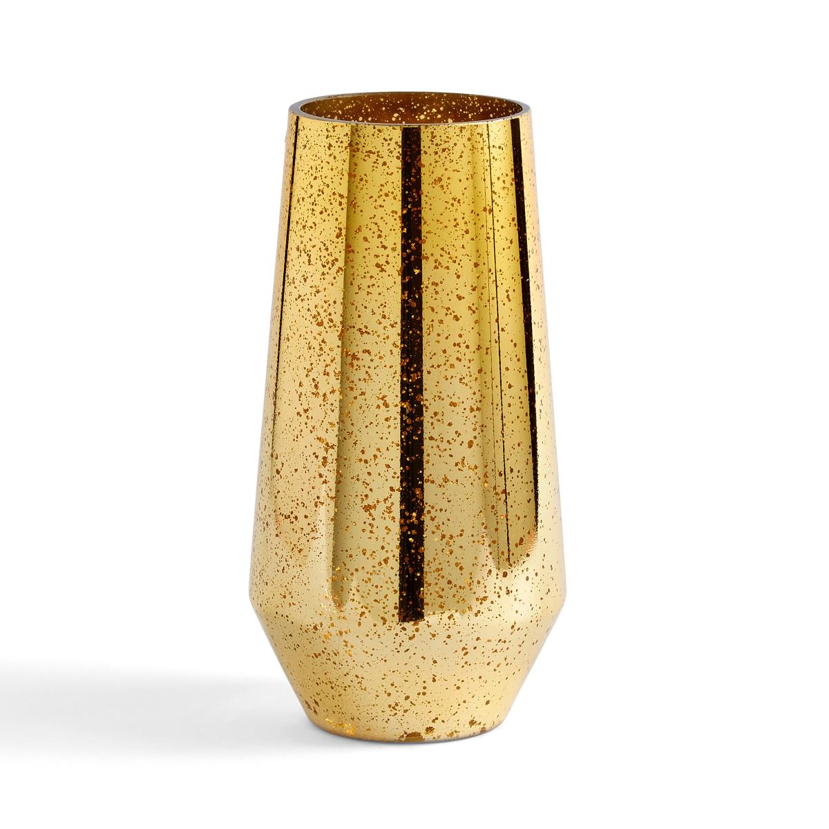 Metallic Speckled Glass Vase Gold – image 3