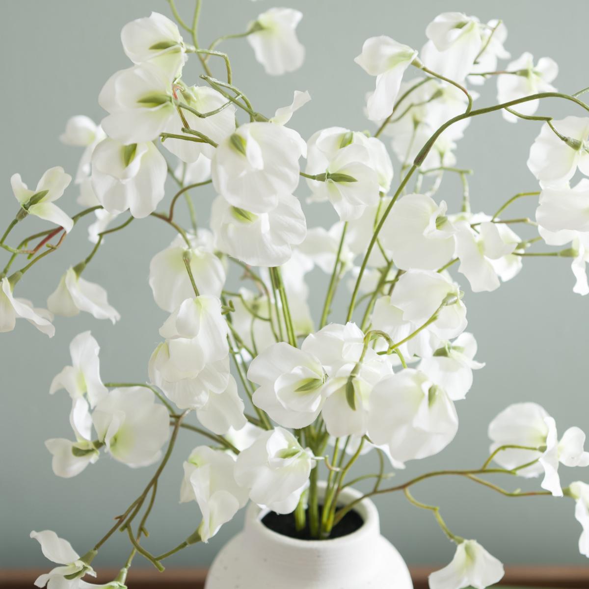 Sweetpea Arrangement in Textured Ceramic Vase – image 3