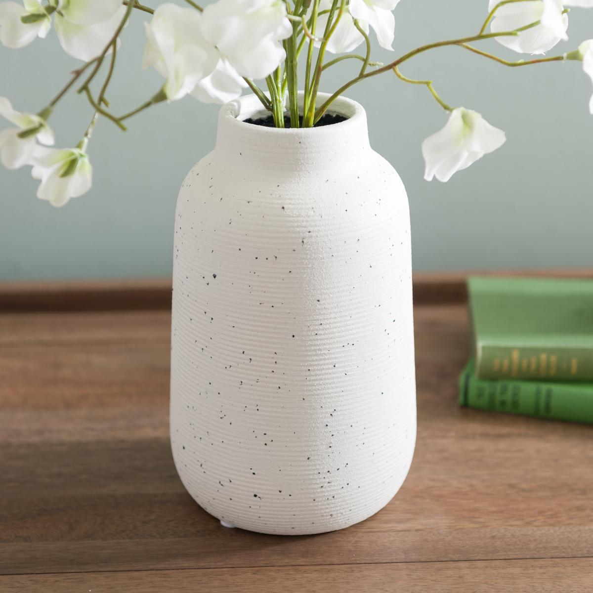 Sweetpea Arrangement in Textured Ceramic Vase – image 4