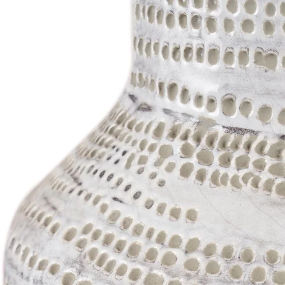 Alina White Stoneware Dot Vase – image 3