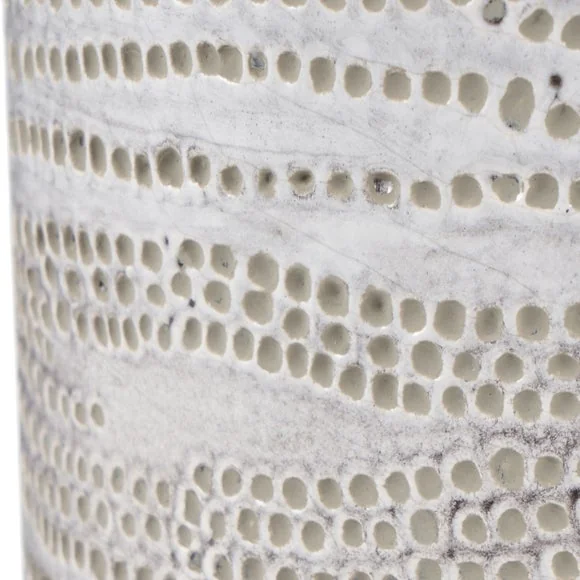 Alina White Stoneware Dot Vase – image 4