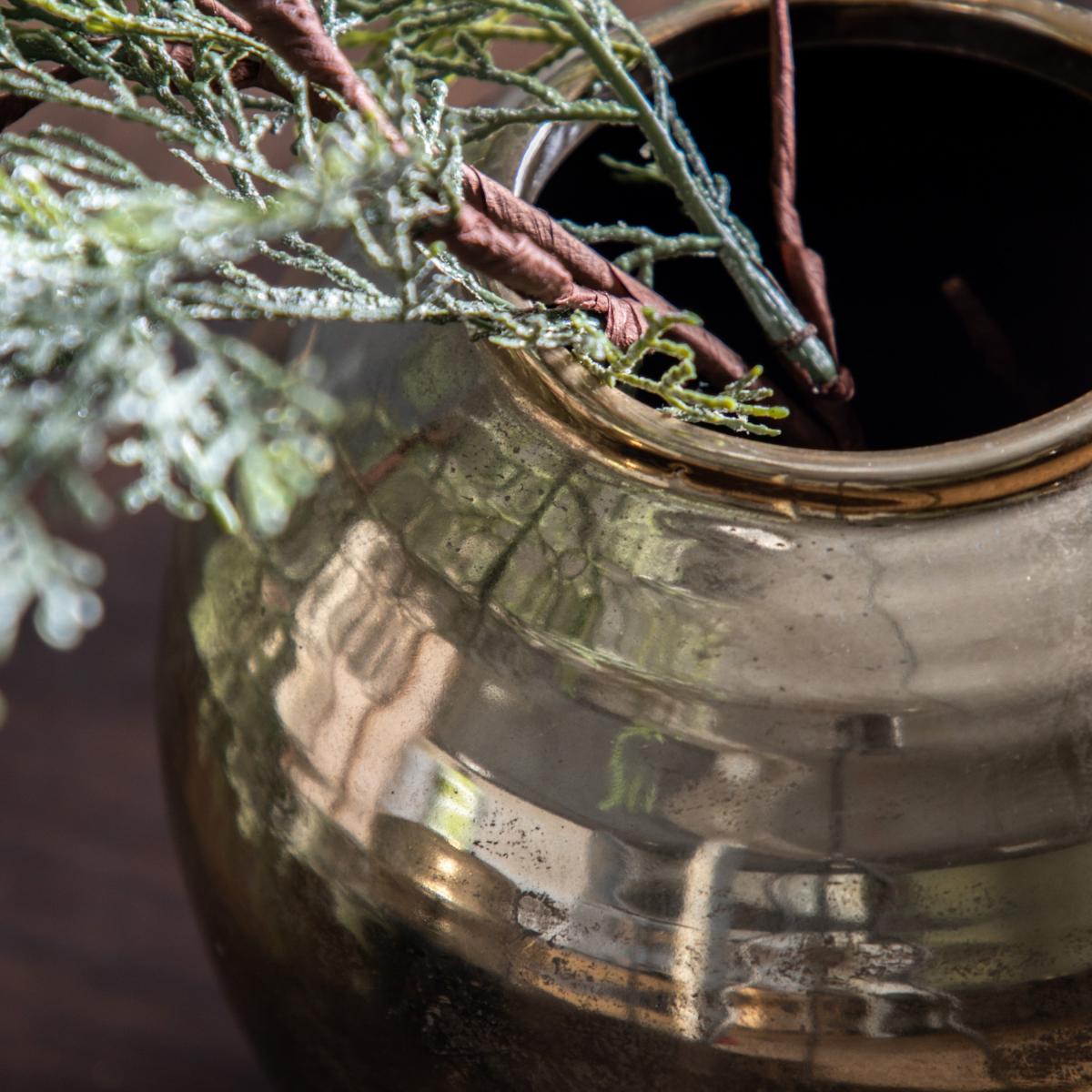 Amelia Round Vase Black and Gold – image 3