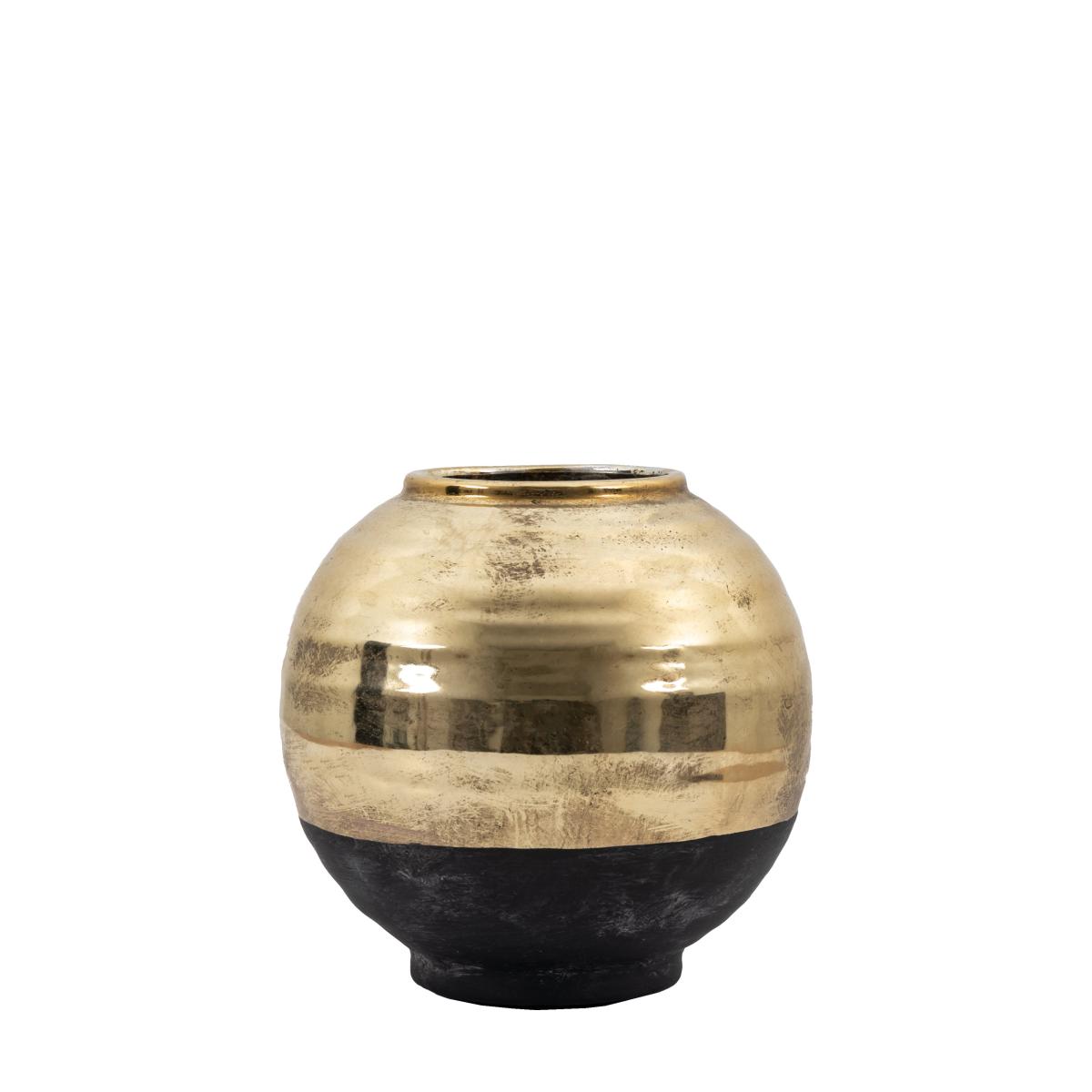 Amelia Round Vase Black and Gold – image 4