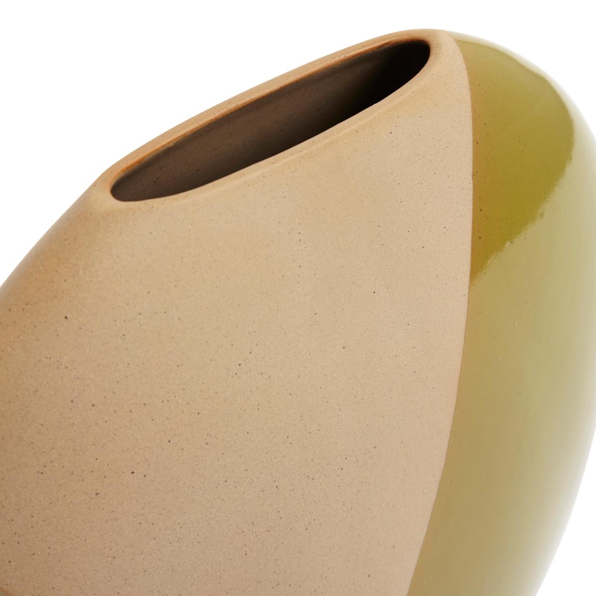 Elements Sculpted Green Round Large Vase Green – image 5