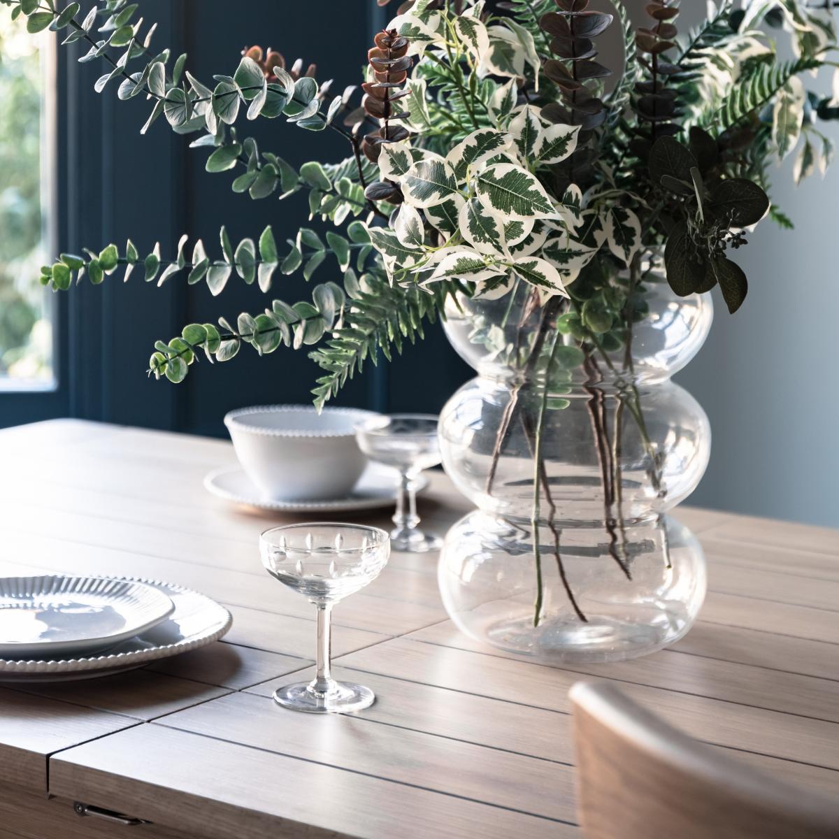 Fulney Large Bubbled Glass Vase Clear – image 2