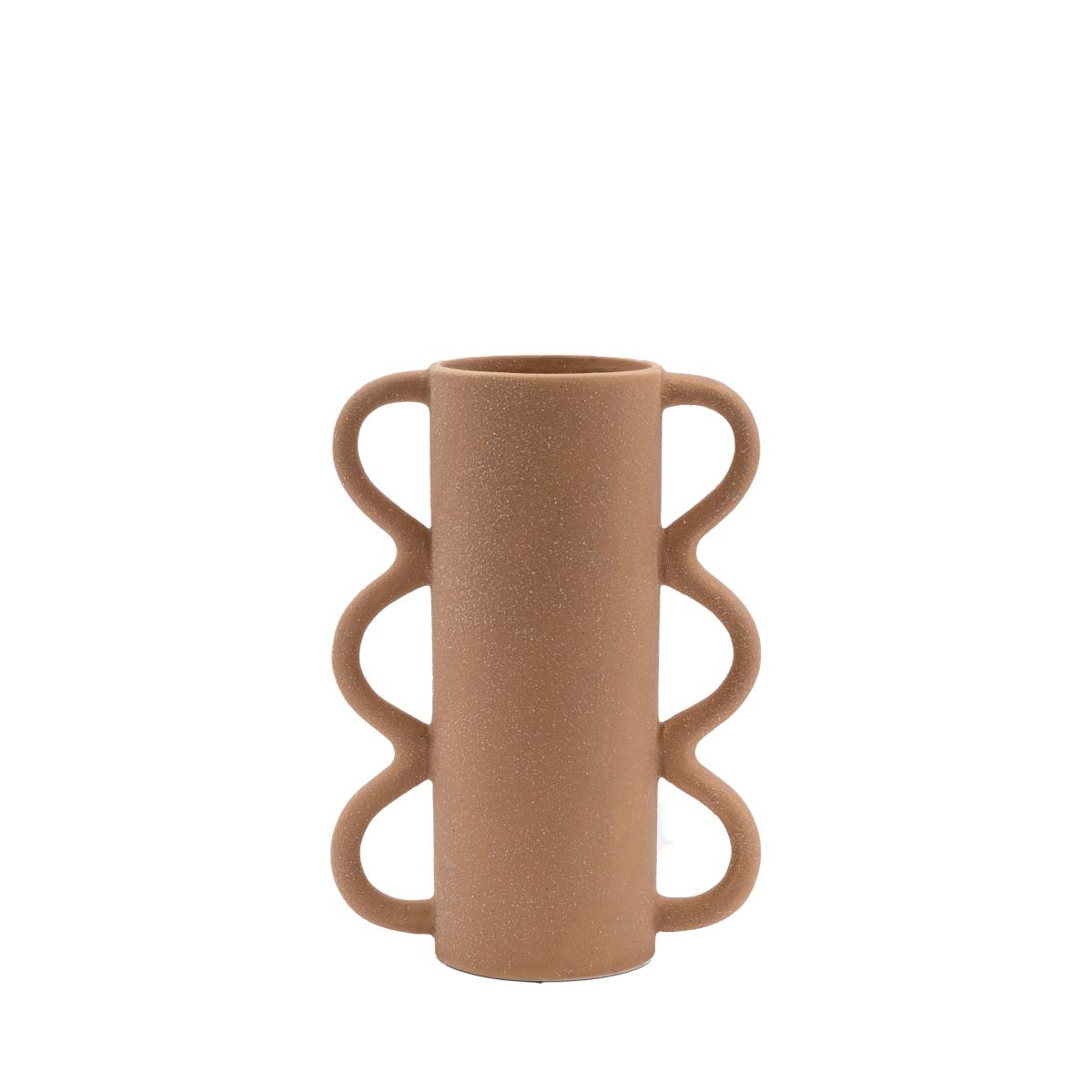 Toft Abstract Handled Stoneware Vase Sand – image 3
