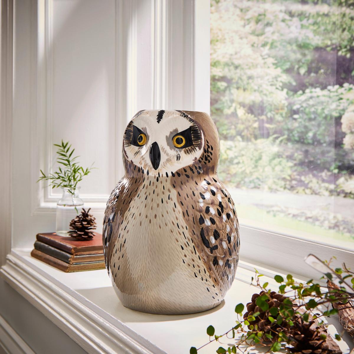 Owl Vase Brown – image 2