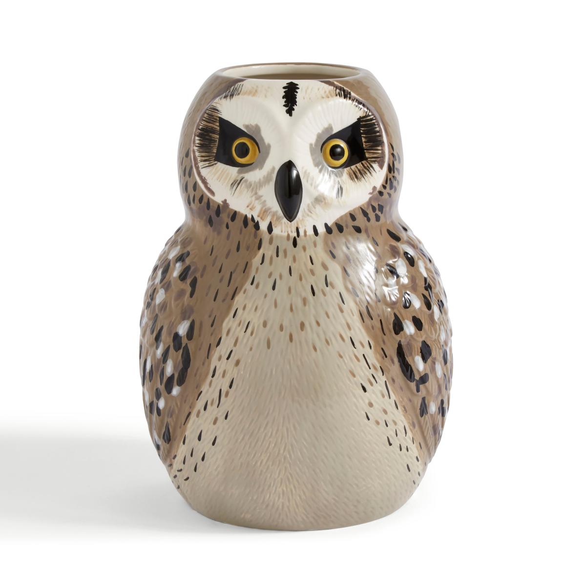 Owl Vase Brown – image 4