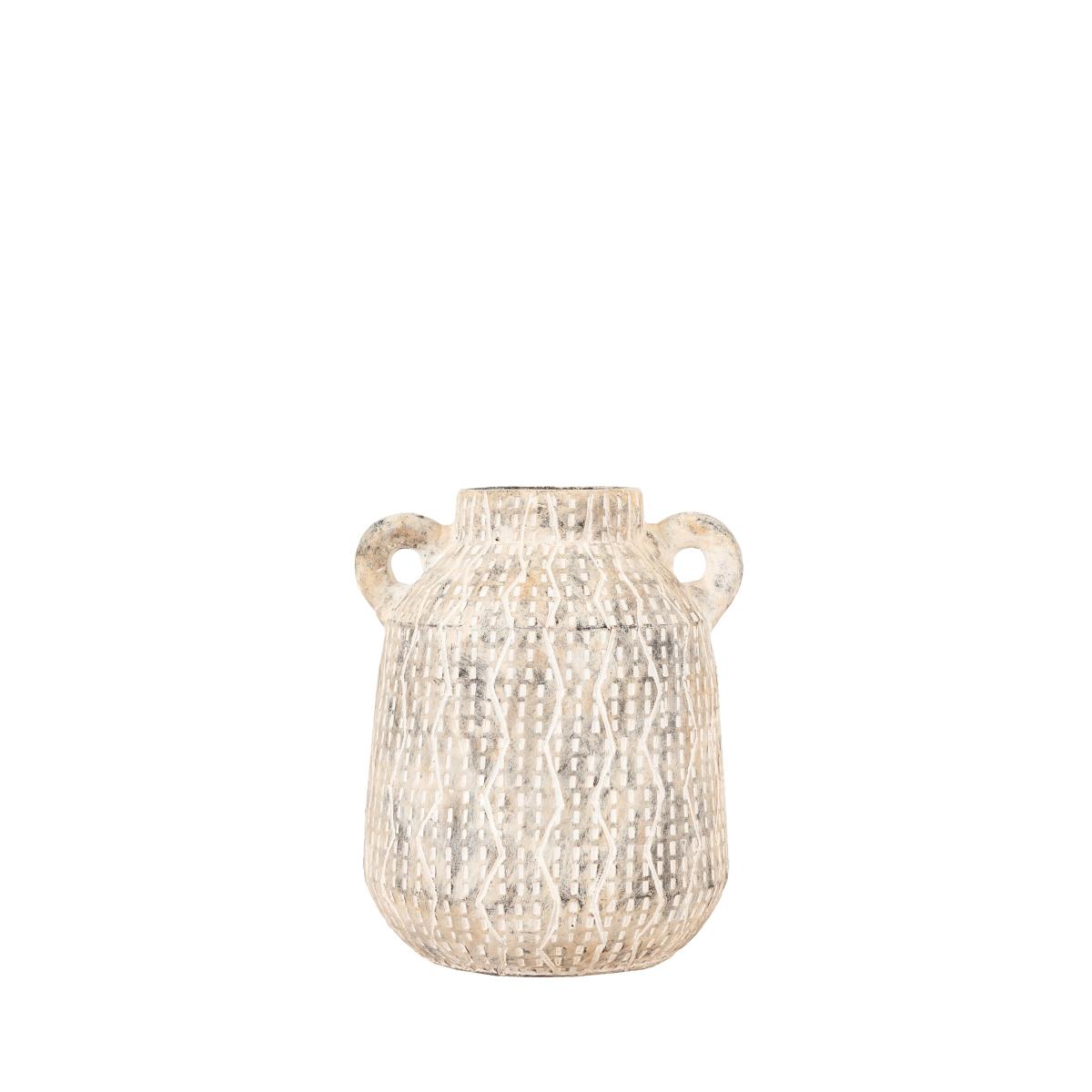 Edith Small Earthy Ceramic Vase Off-White – image 3
