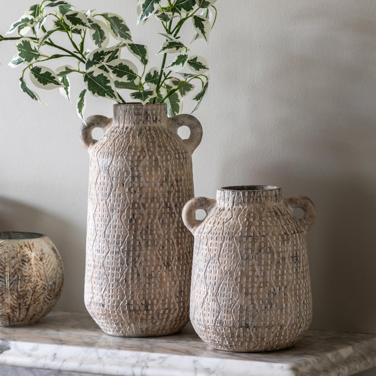 Edith Small Earthy Ceramic Vase Off-White – image 4