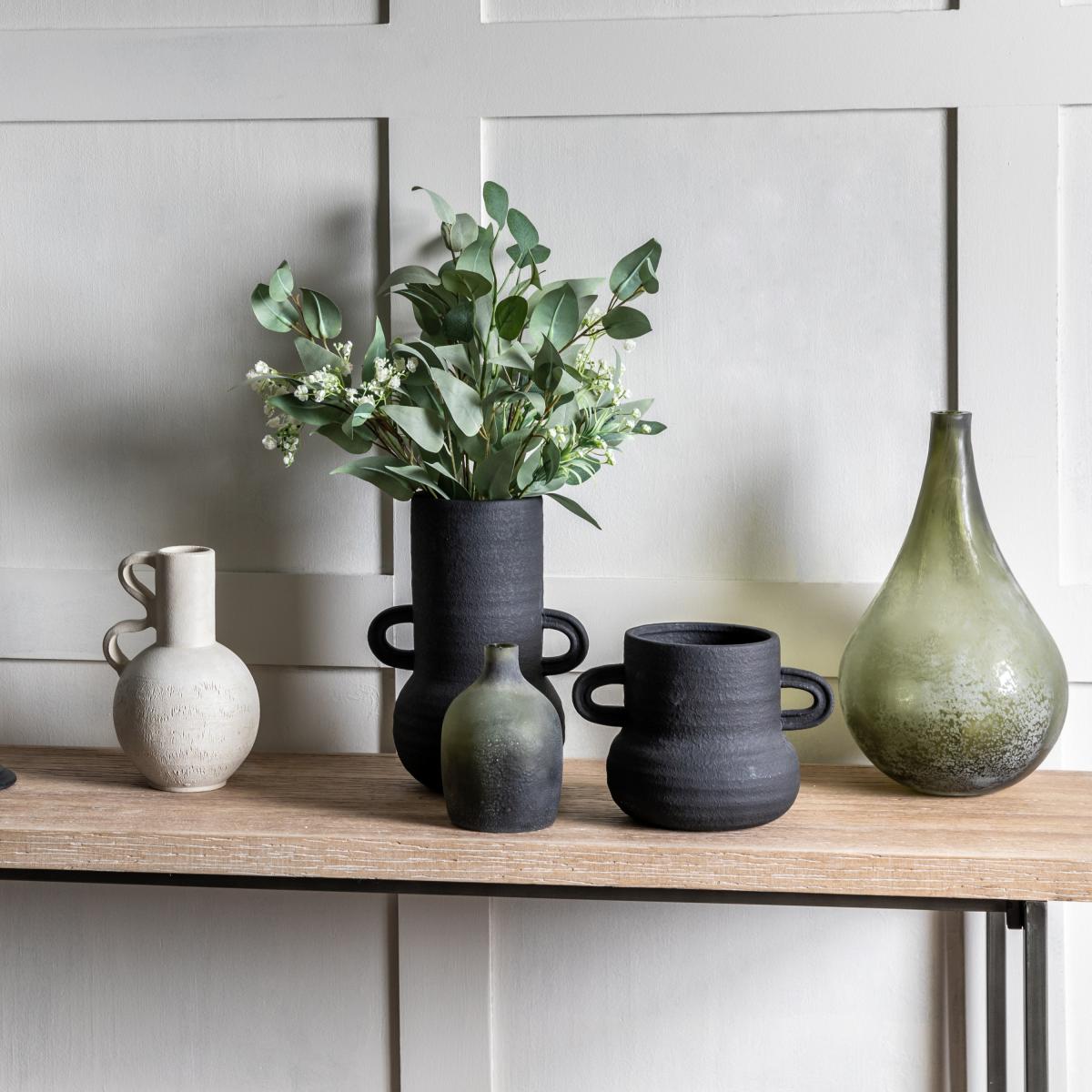 Etton Large Black Cement Vase Black – image 4