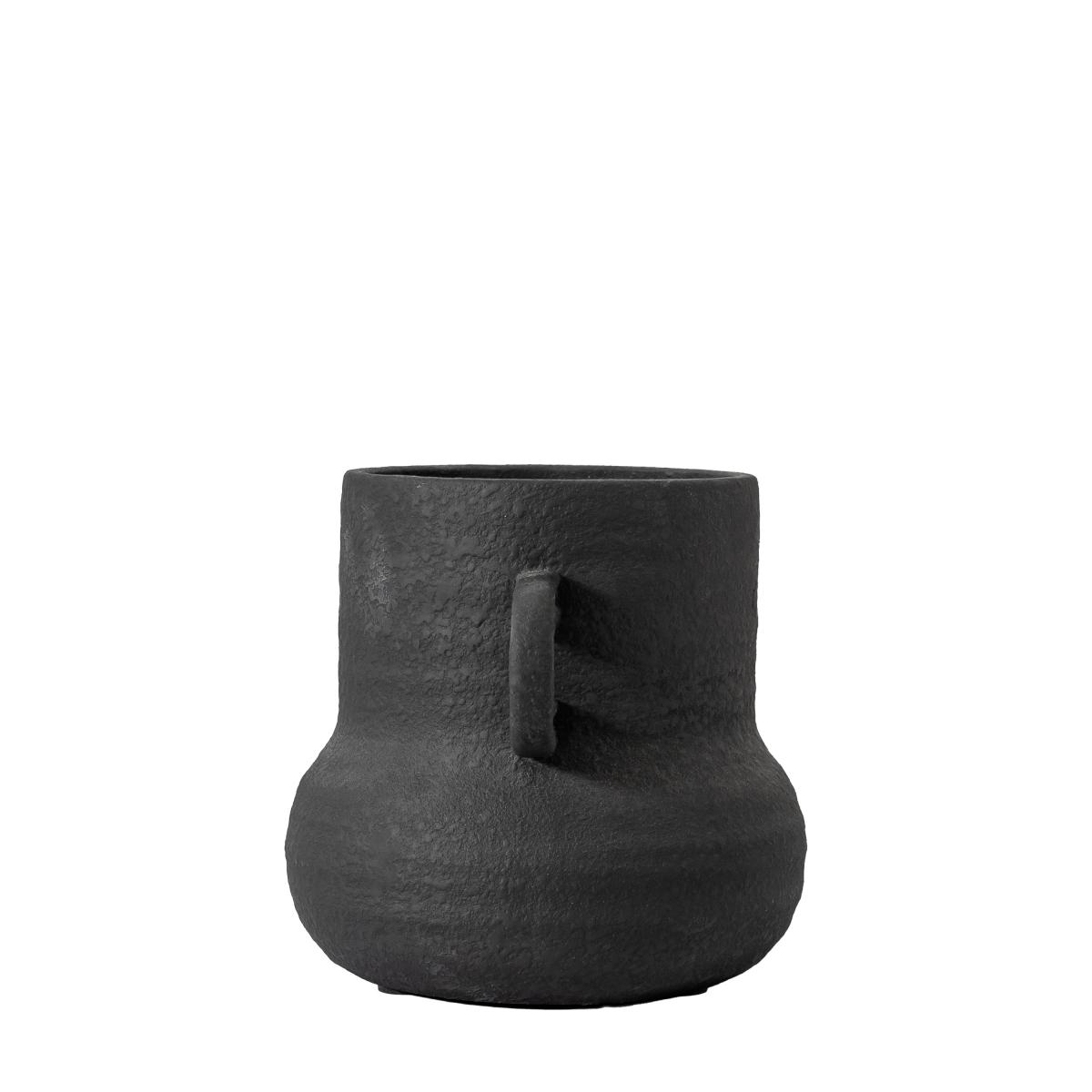 Etton Large Black Cement Vase Black – image 6