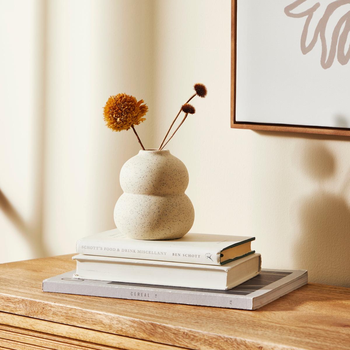 Speckled Bud Vase 11cm White Sand White – image 2