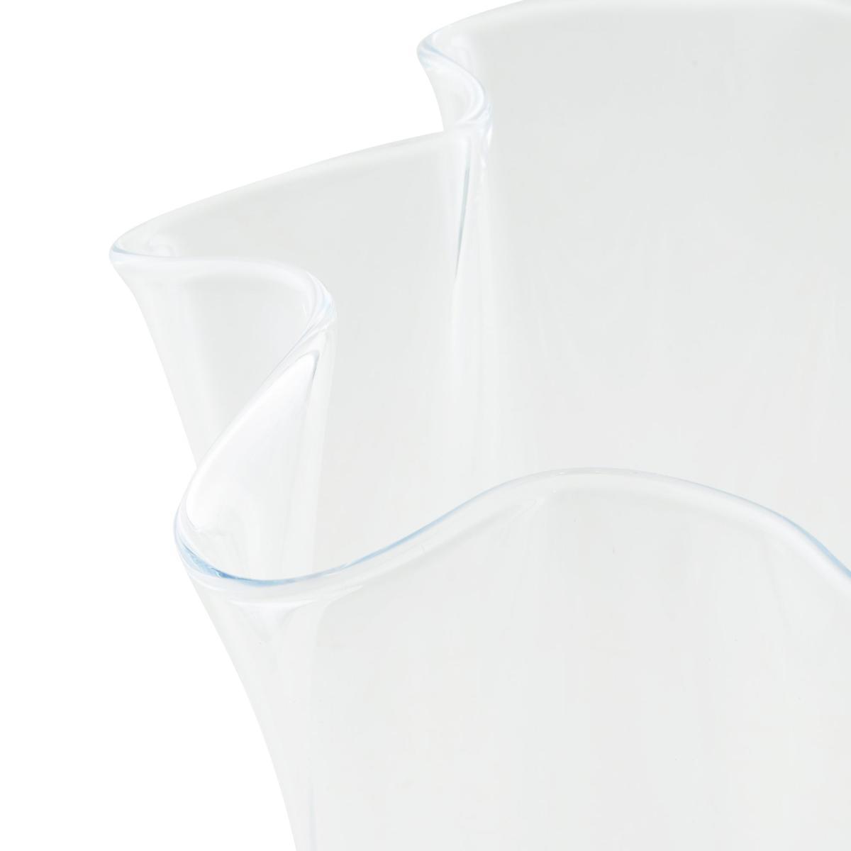 Large Glass Handkerchief Vase Clear – image 2