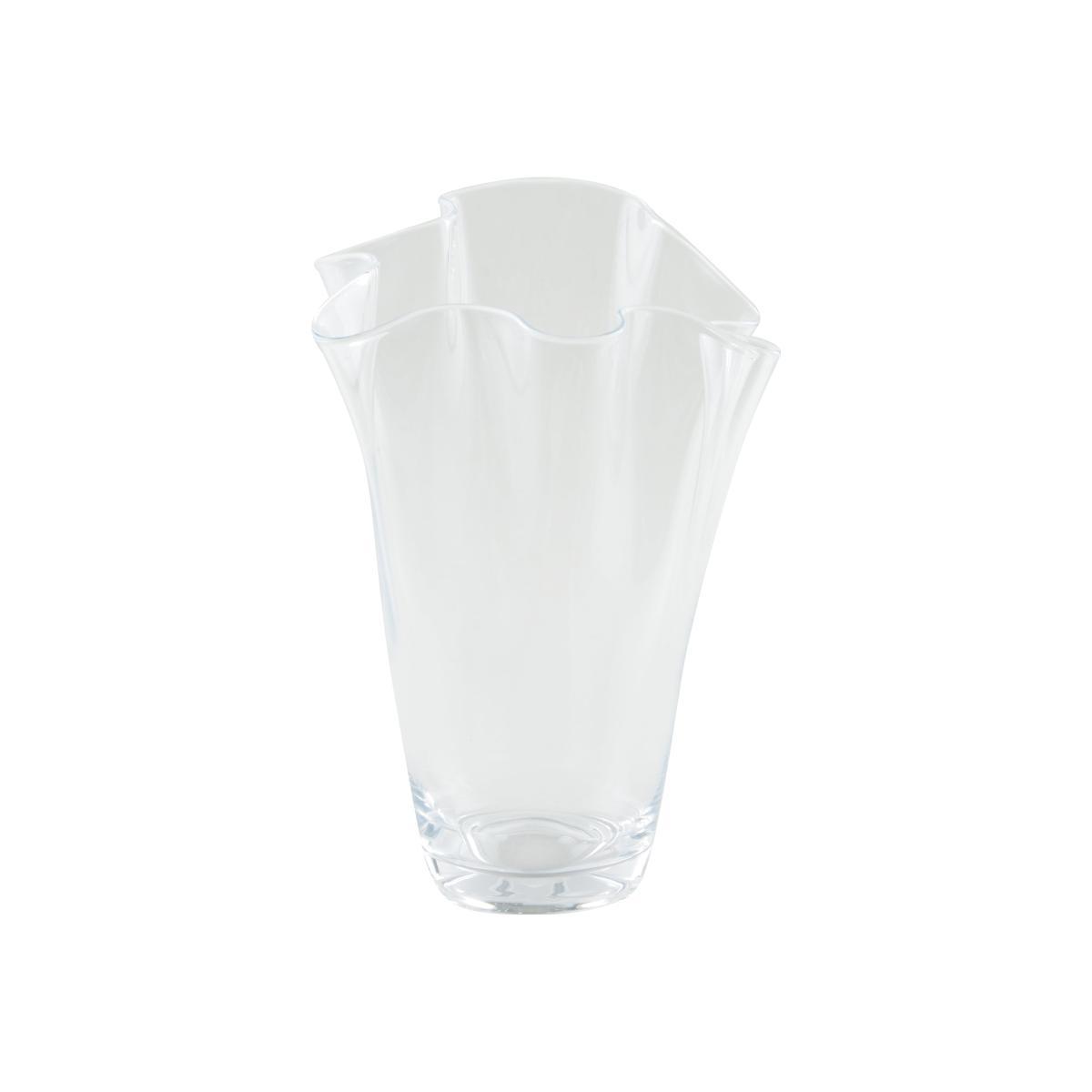 Large Glass Handkerchief Vase Clear – image 1