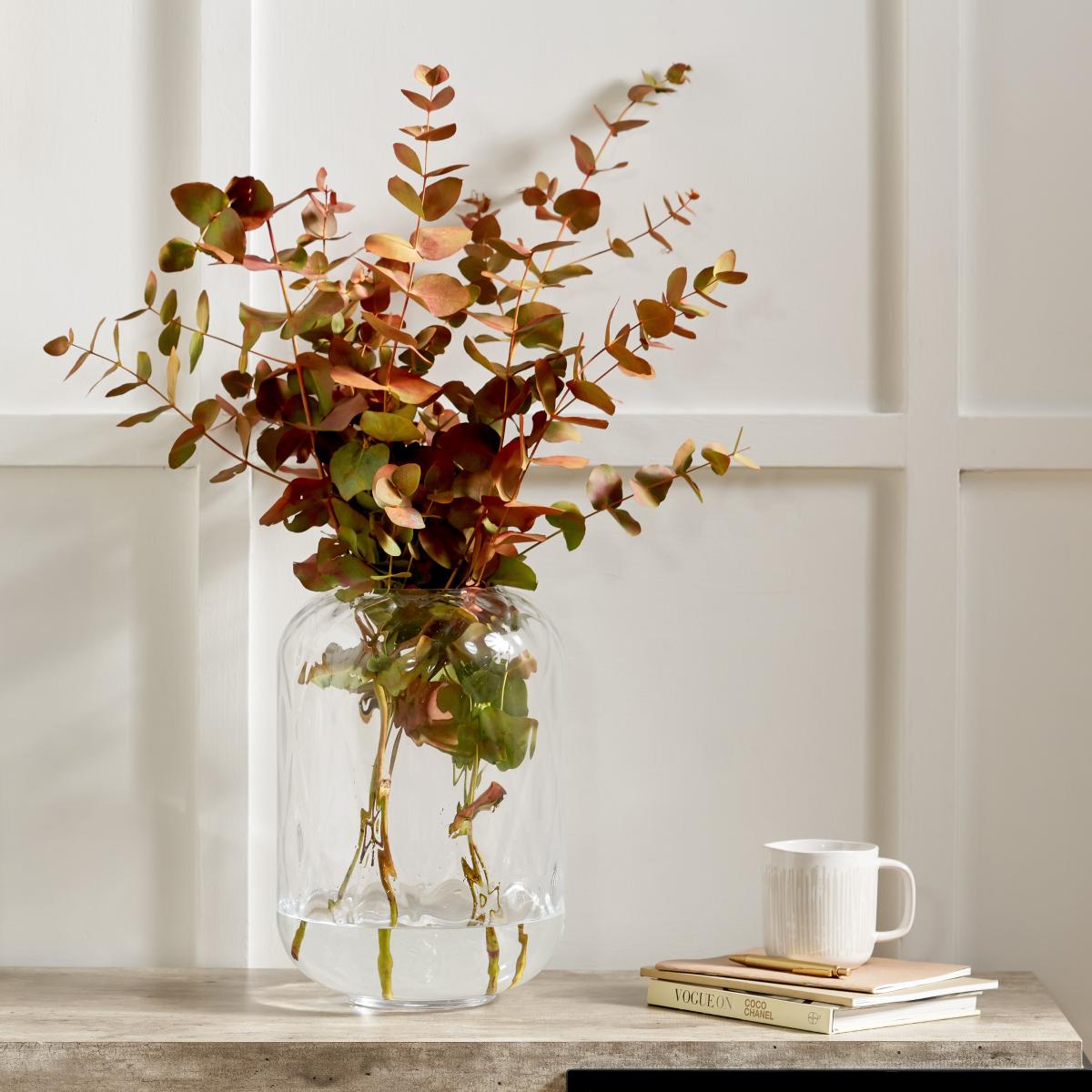 Clear Glass Diamond Optic Vase – image 1
