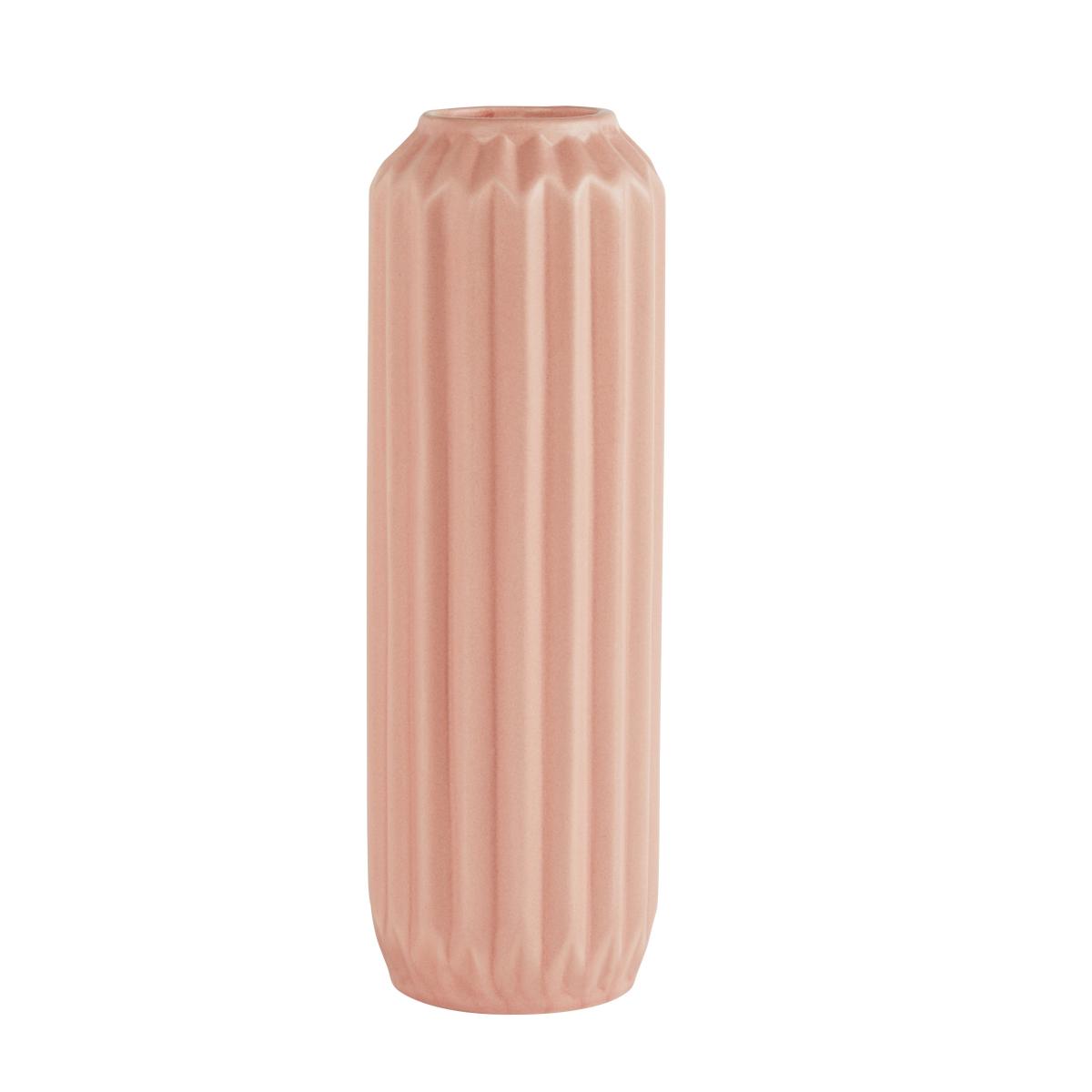 Satin Finish 25cm Ceramic Vase Peach Blush – image 3