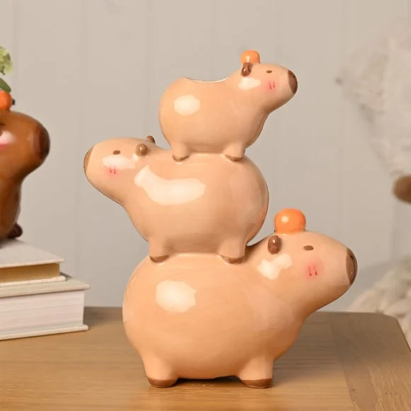 The Feel Good Club Capybara Stack Ceramic Vase – image 2