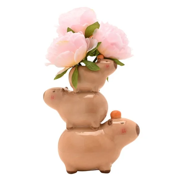 The Feel Good Club Capybara Stack Ceramic Vase – image 4