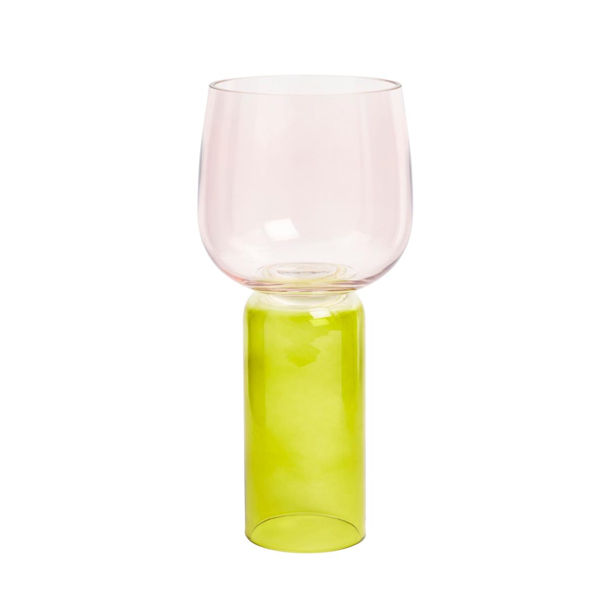 Elements Sculpt Two Tone Green Glass Vase 30cm Green – image 4