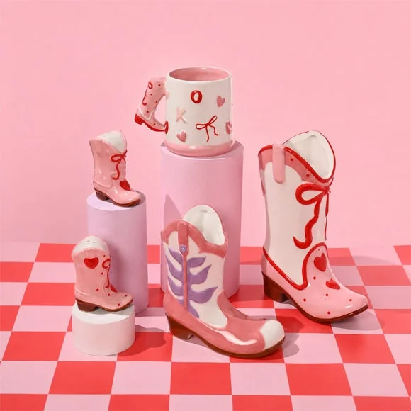 The Feel Good Club Cowgirl Boot Ceramic Vase – image 7