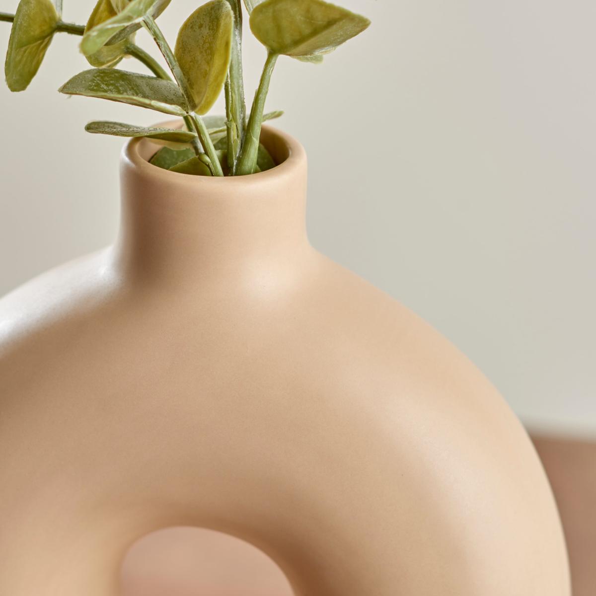 Donut Vase Beige – image 2