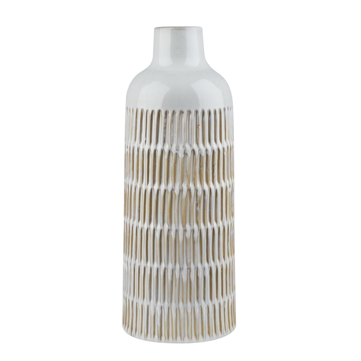 Concave Vase Cream 38cm White – image 4