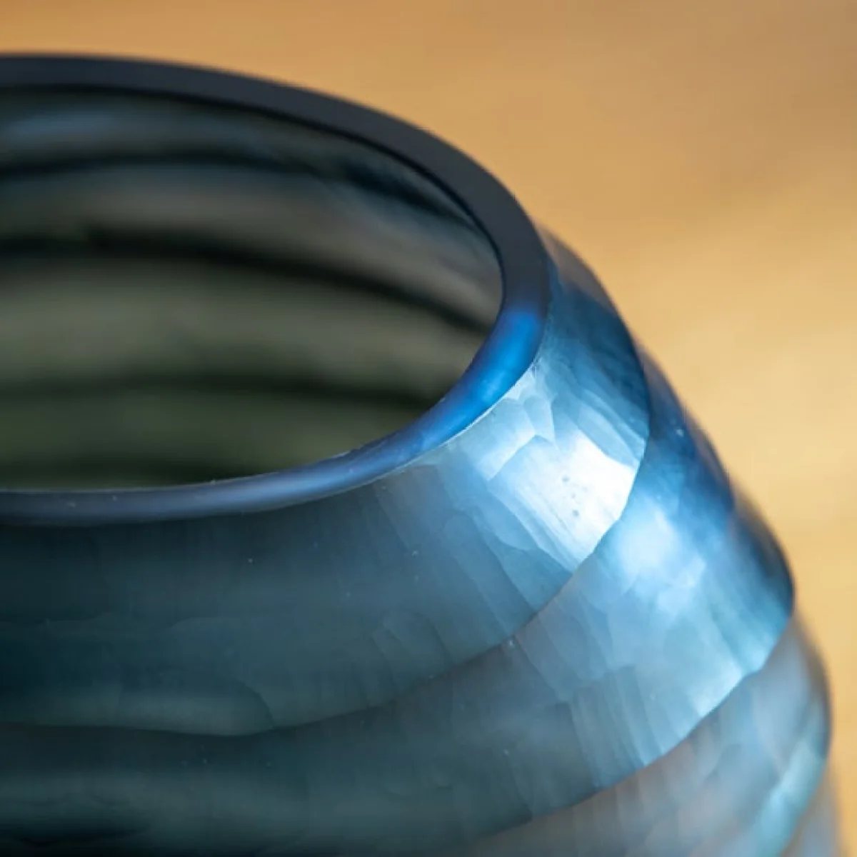 Cedar & Sage Sintra Hand Blown Carved Glass Vase – image 2