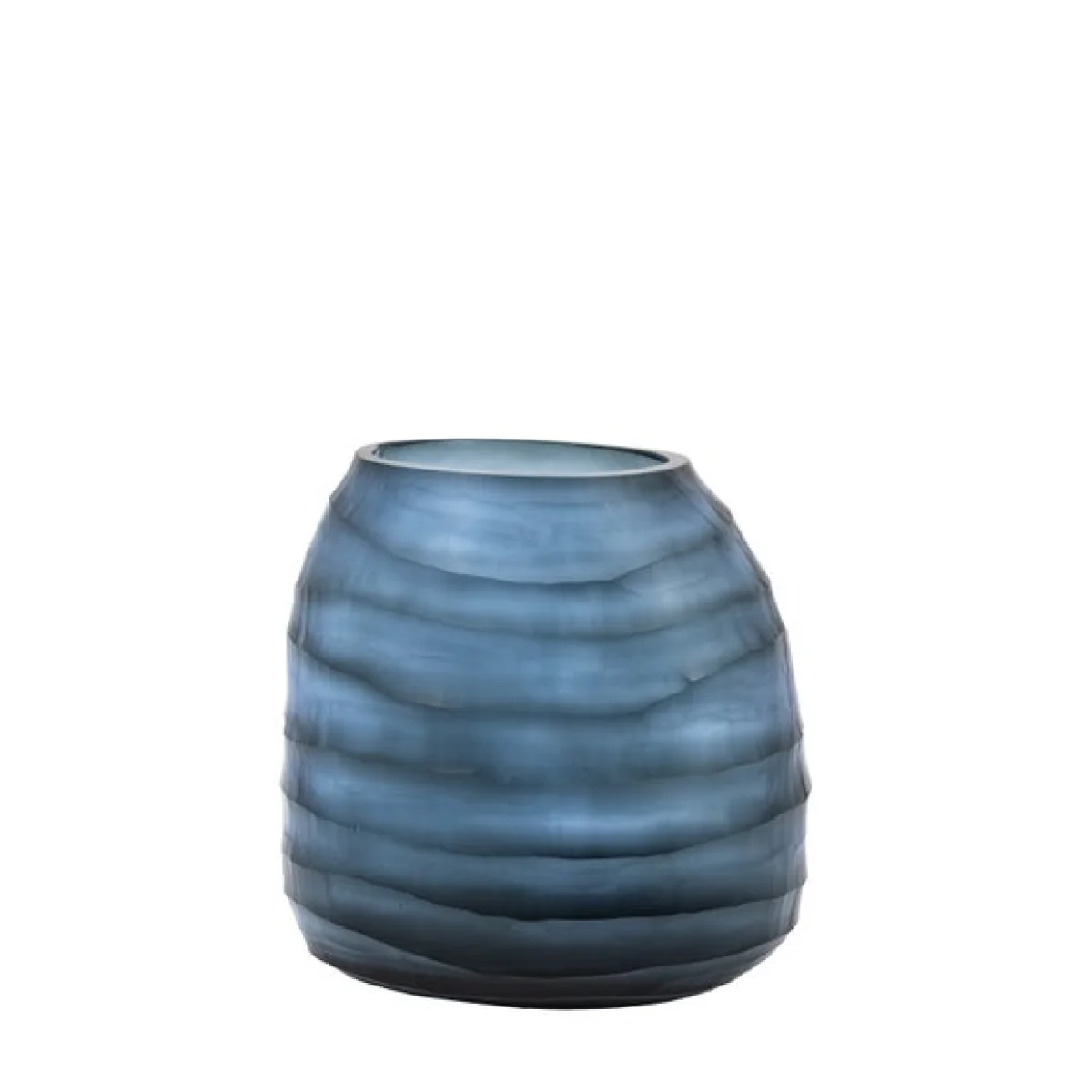 Cedar & Sage Sintra Hand Blown Carved Glass Vase – image 4