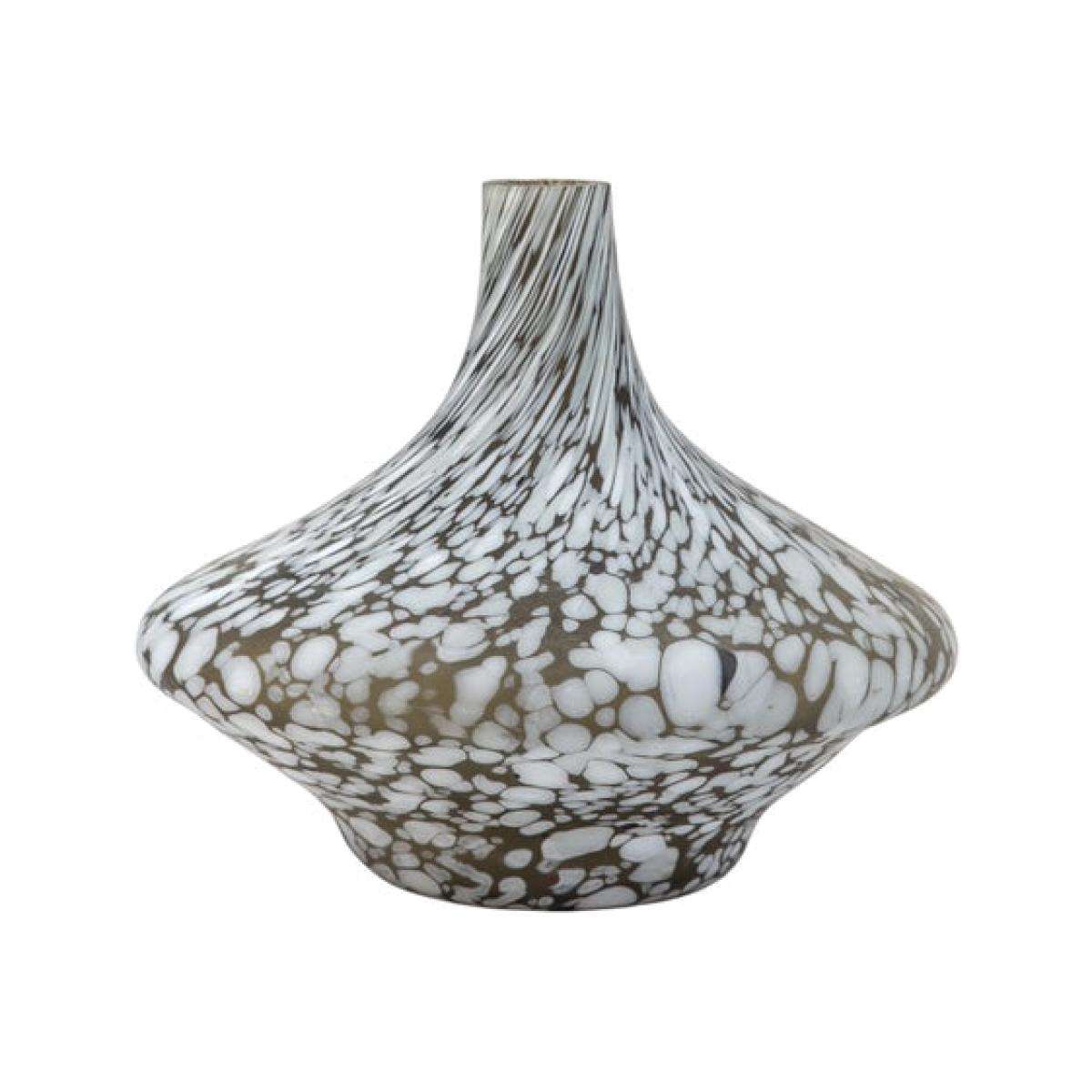 Cedar & Sage Aditya Wide Mottled Brown Vase – image 1