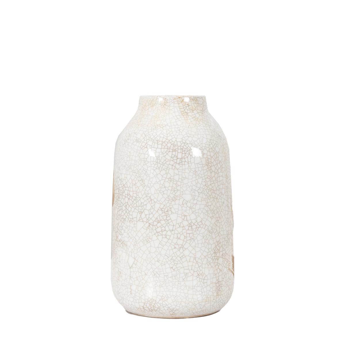 Colly Large Reactive Striped Stoneware Vase Brown – image 7