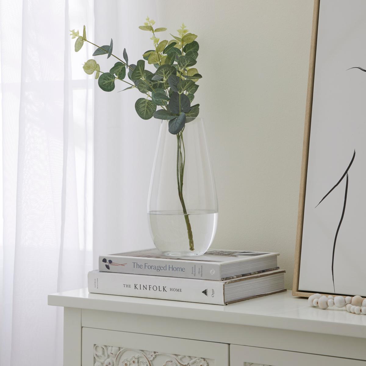 Clear Glass Tapered Bullet Vase Clear – image 1