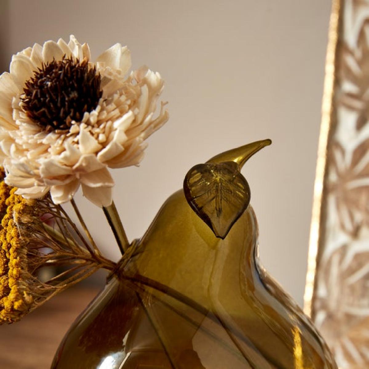 Pear Green Glass Bud Vase – image 2