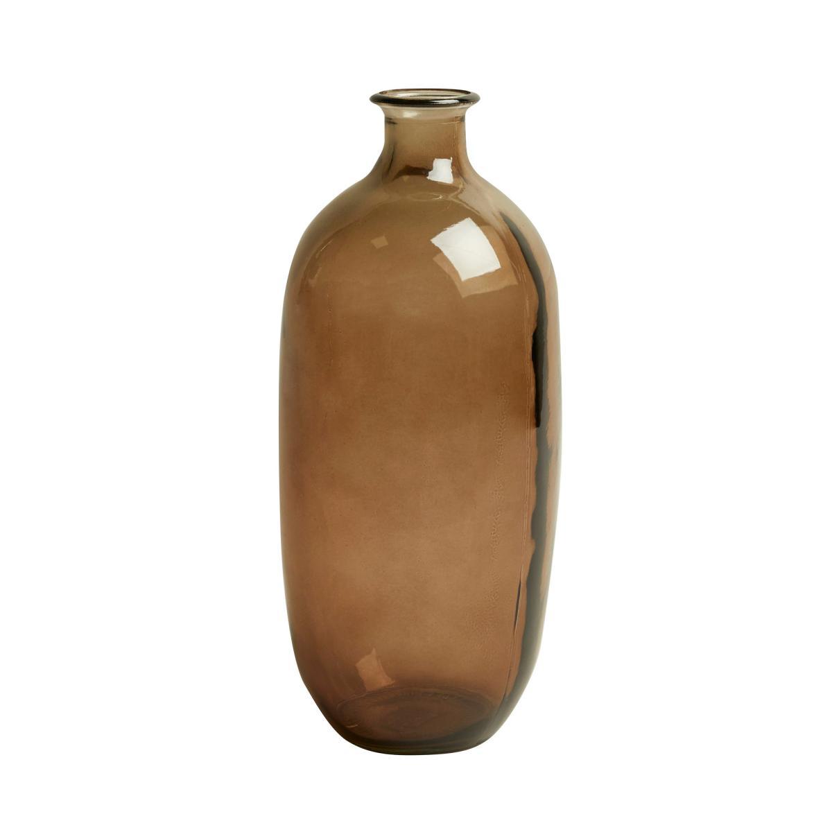 Brown Recycled Glass Bottle Vase Brown – image 3