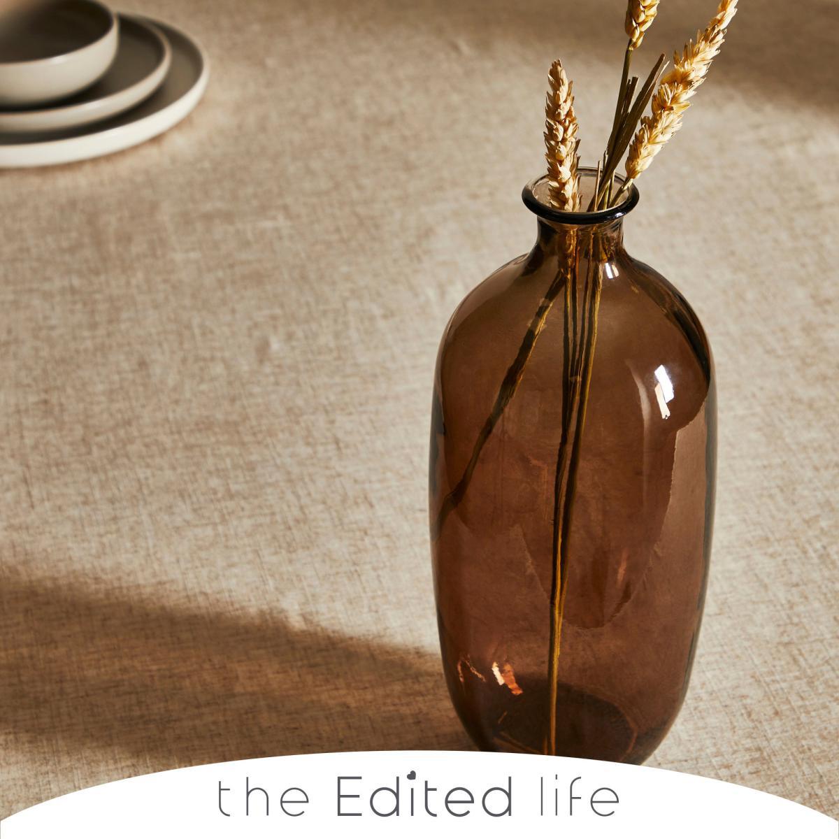 Brown Recycled Glass Bottle Vase Brown – image 1