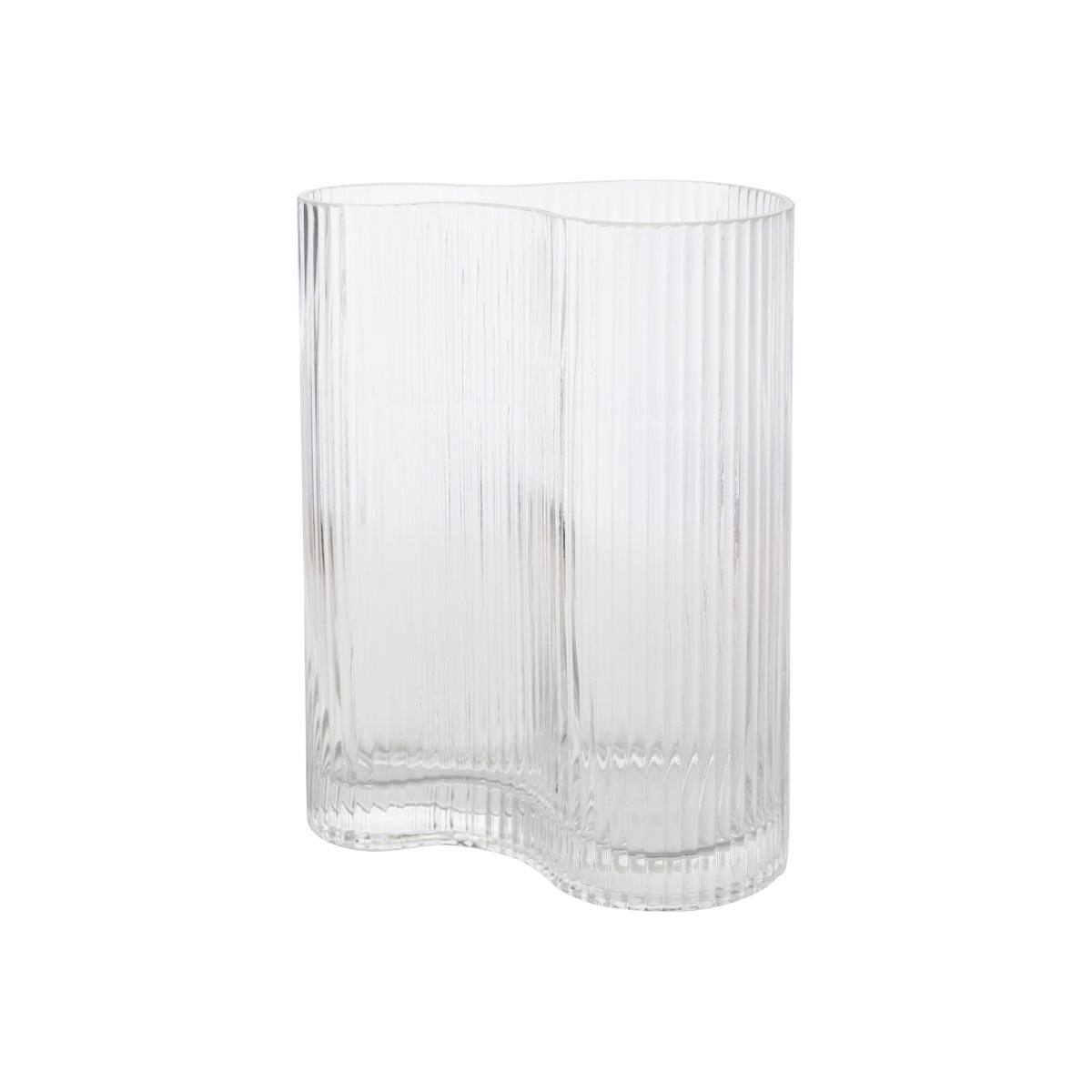 Hestia Ribbed Glass Vase – image 1