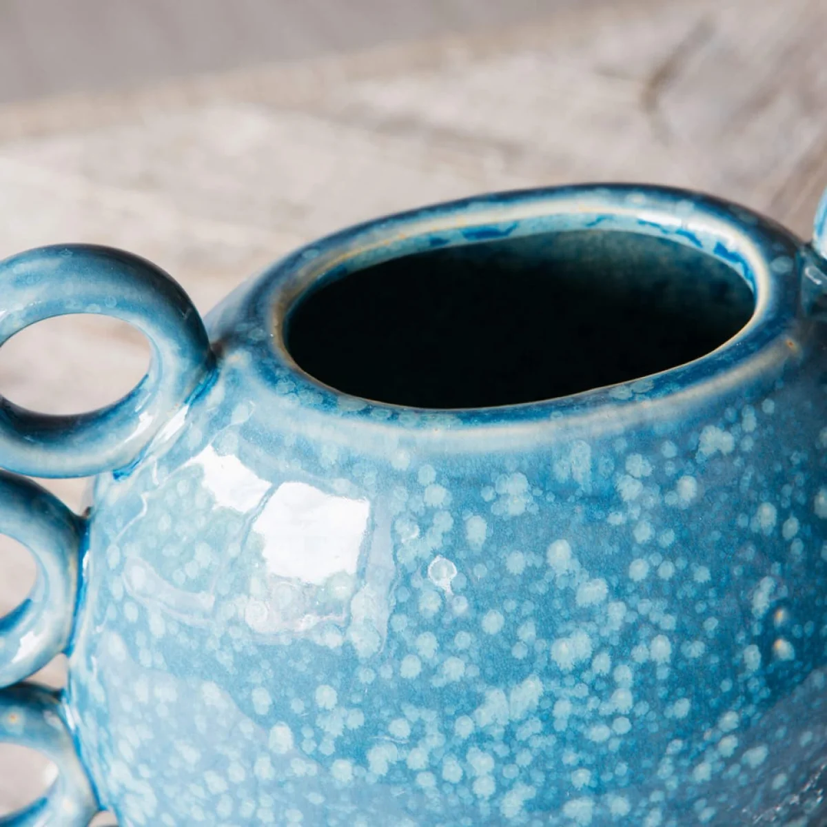 Blue Looped Edge Vase – image 5
