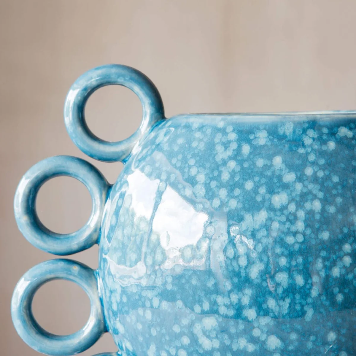 Blue Looped Edge Vase – image 1
