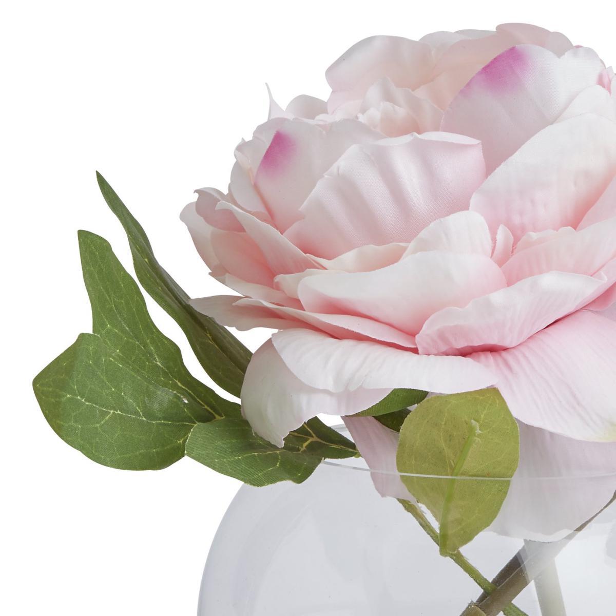 Habitat Floral in Round Glass Vase - Pink – image 4