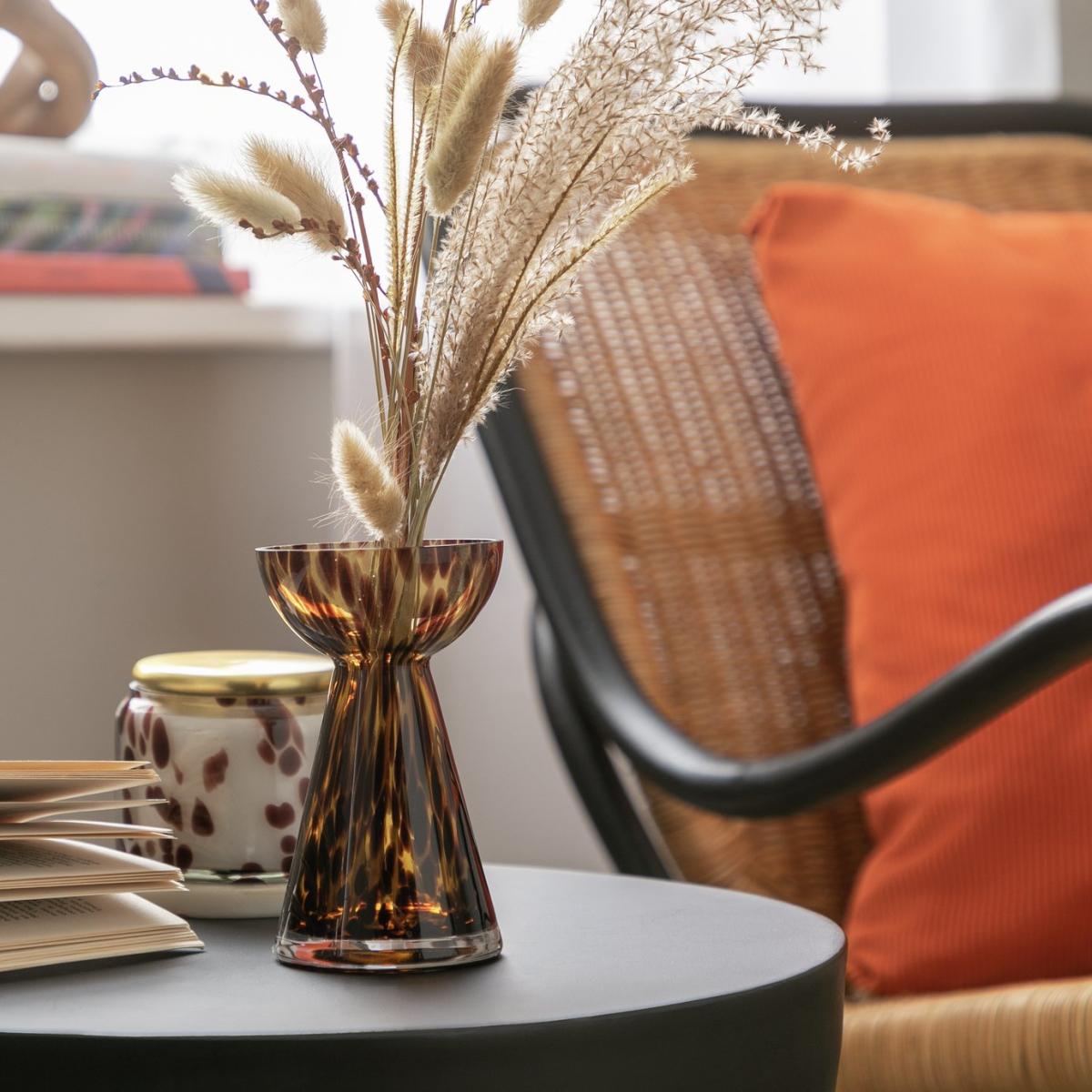Habitat Tortoiseshell Glass Bud Vase – image 2