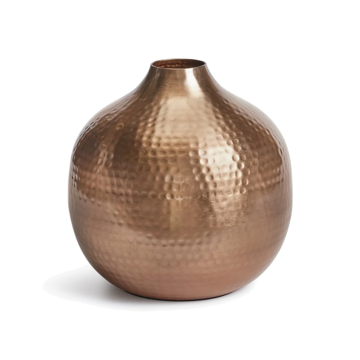Habitat Artificial Hammered Vase - Rose Gold