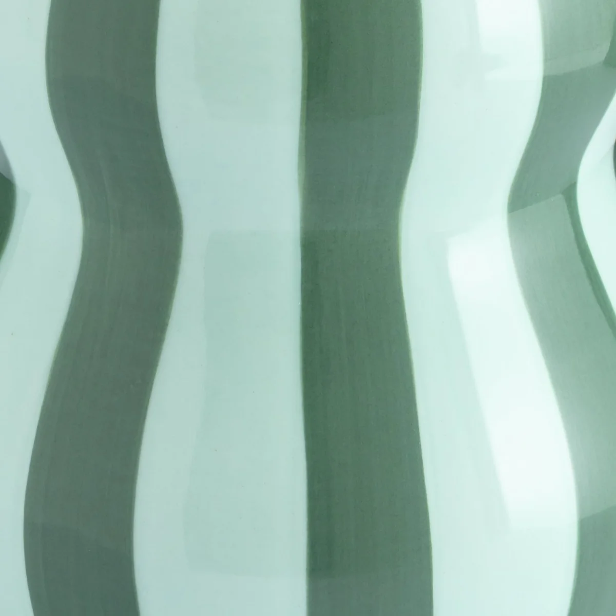 Habitat Stripe Ceramic Green Vase – image 2