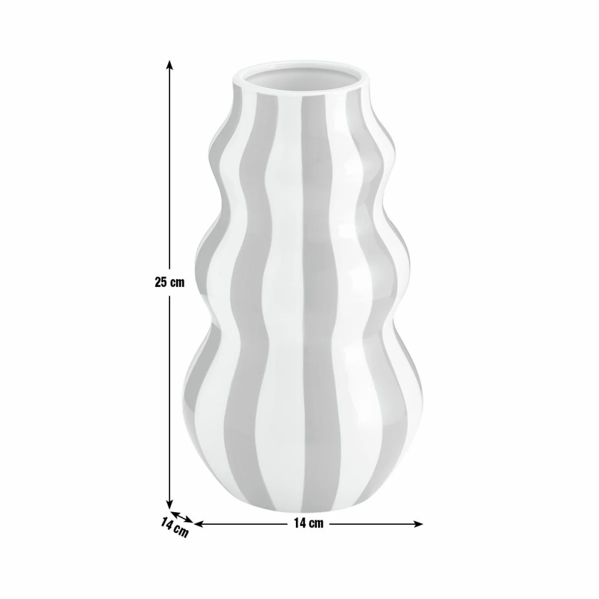 Habitat Stripe Ceramic Green Vase – image 5