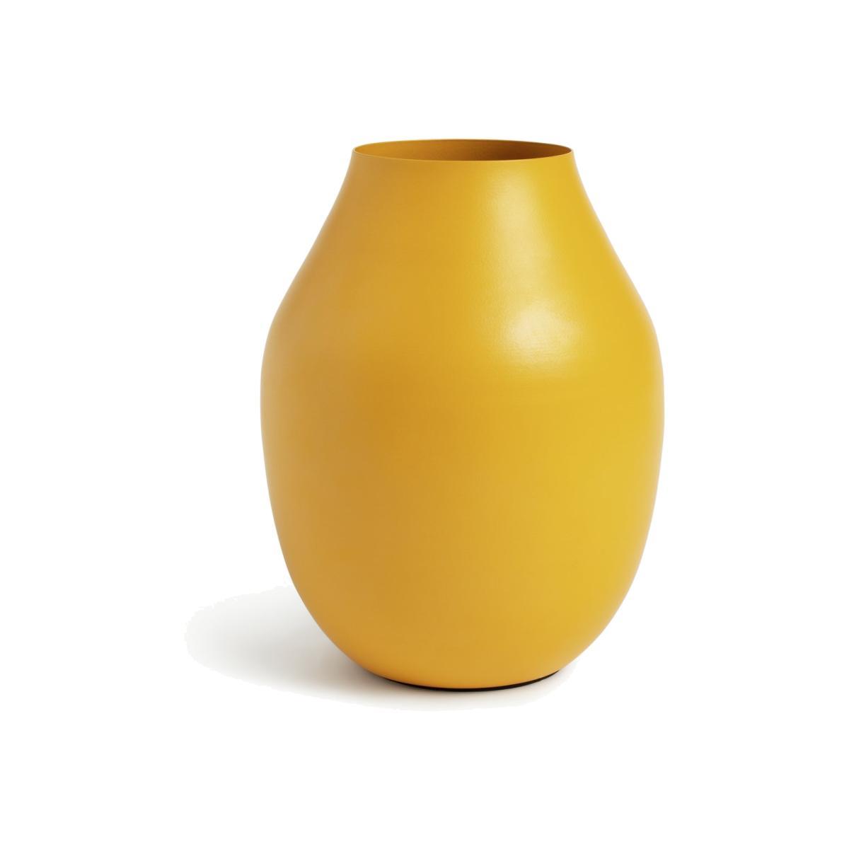Habitat Roma Metal Vase - Yellow